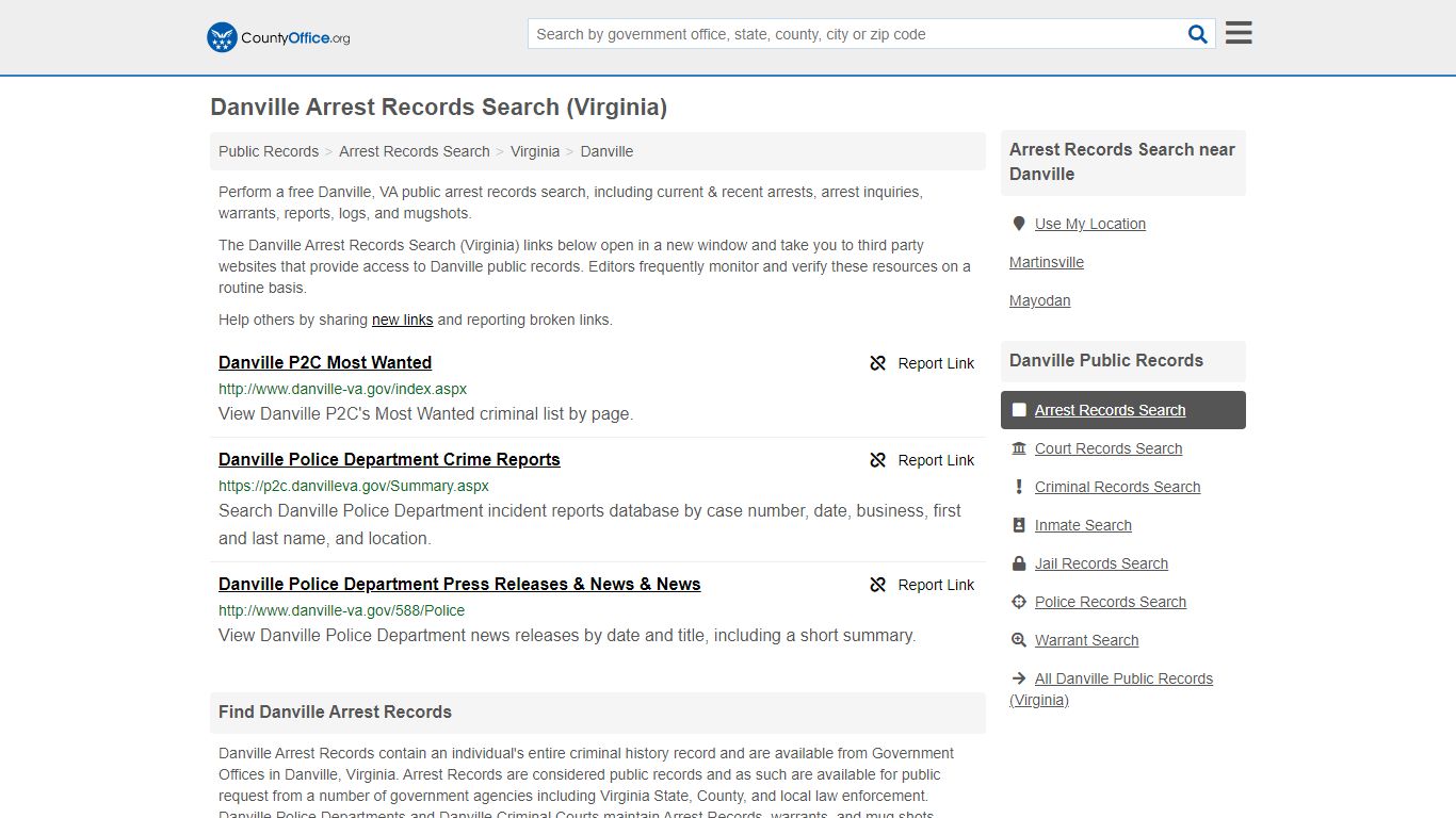 Arrest Records Search - Danville, VA (Arrests & Mugshots)
